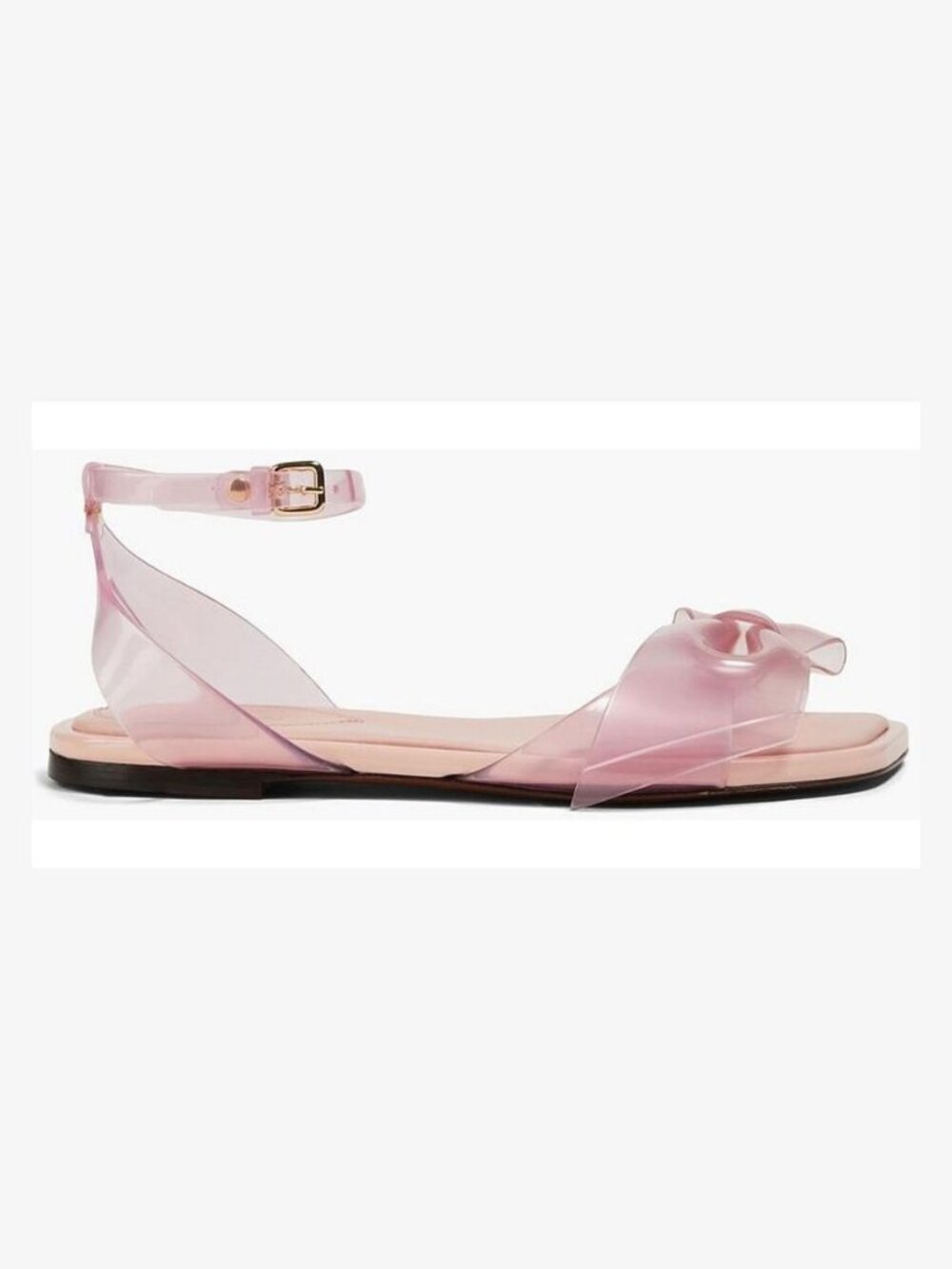 Zimmermann Jelly Bow Flat Sandals Pink Ankle Strap EU 40 US 9 Never Worn